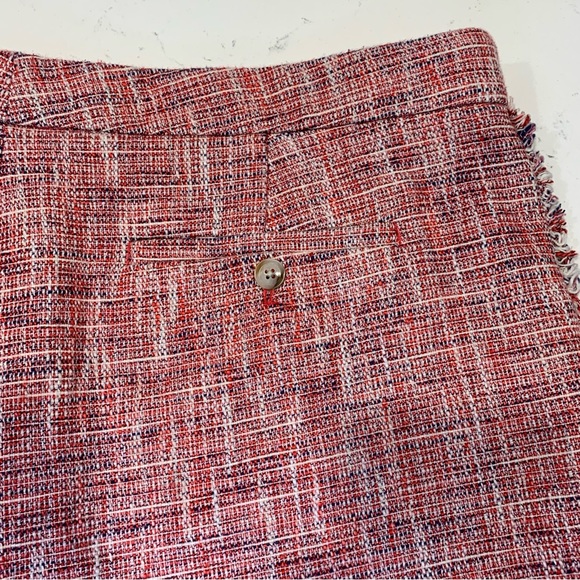 BANANA REPUBLIC Shorts Pink Red Size 12 Woven Fringe Pockets - Picture 7 of 11